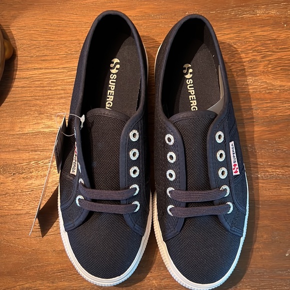 SUPERGA  2750 Basic Platform Navy Sneakers - Picture 4 of 12